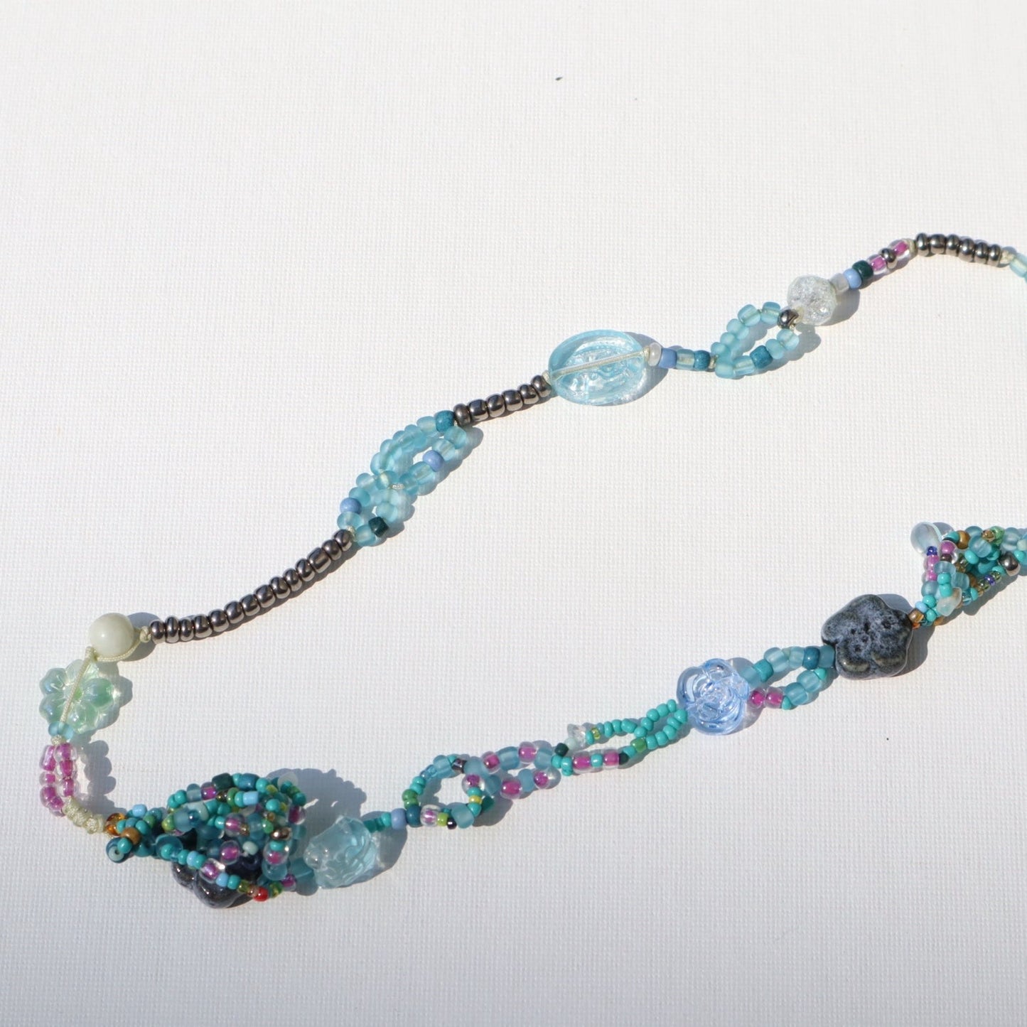 006 Ceramic Glass Beads Necklace