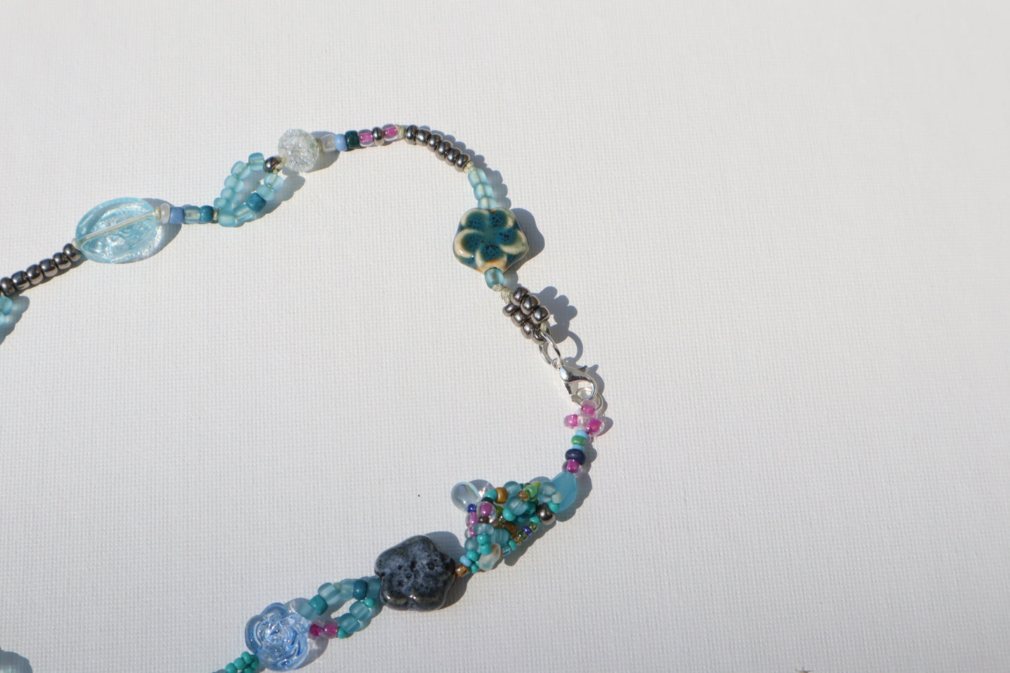 006 Ceramic Glass Beads Necklace