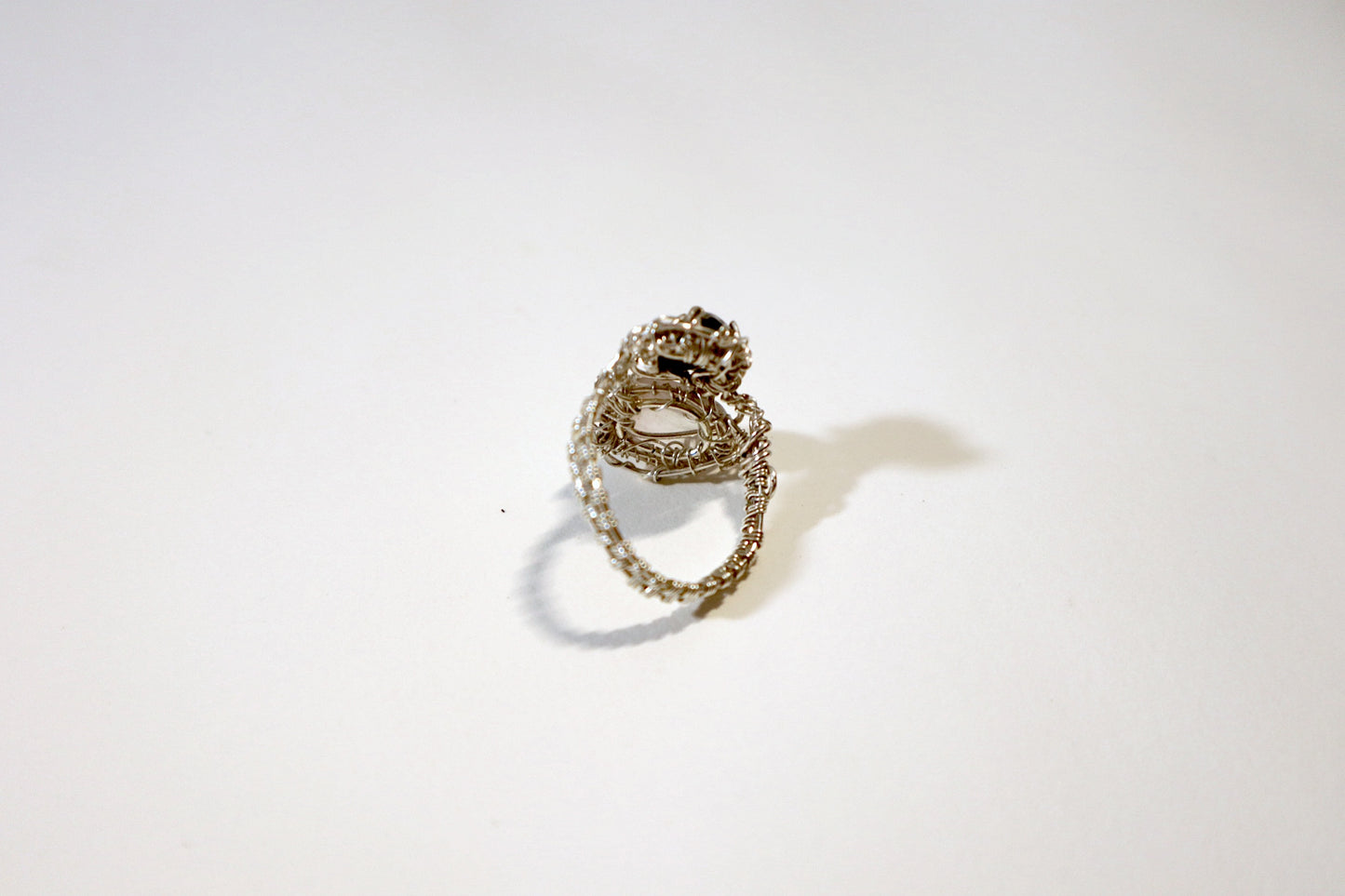 063 Two Stones Wire Ring