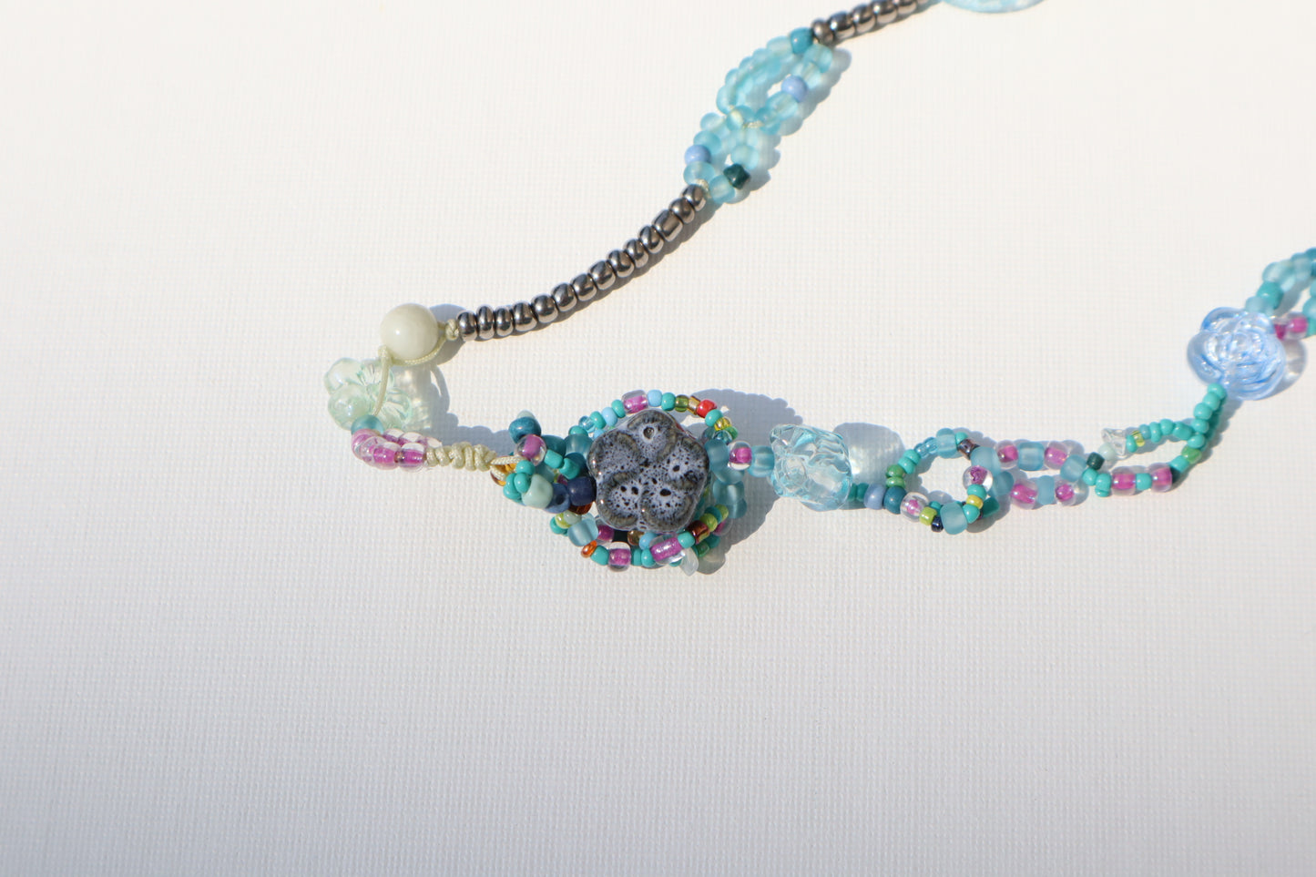 006 Ceramic Glass Beads Necklace